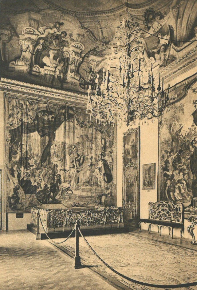 Mostra del Barocco Piemontese, Giugno   Ottobre 1937 XV. Grande sala con soffitto affrescato da Stef. M. Legnani (sala 25), cartolina promozionale, collezione privata
